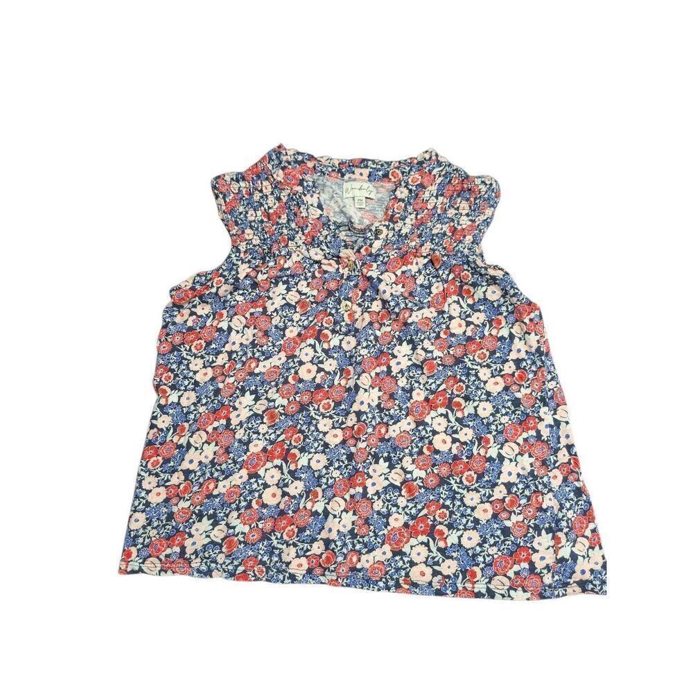 Wonderly Petite Smocked Yoke Printed Blouse Women's Petite Medium